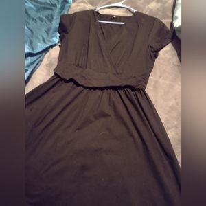 Short black dress with pockets xl